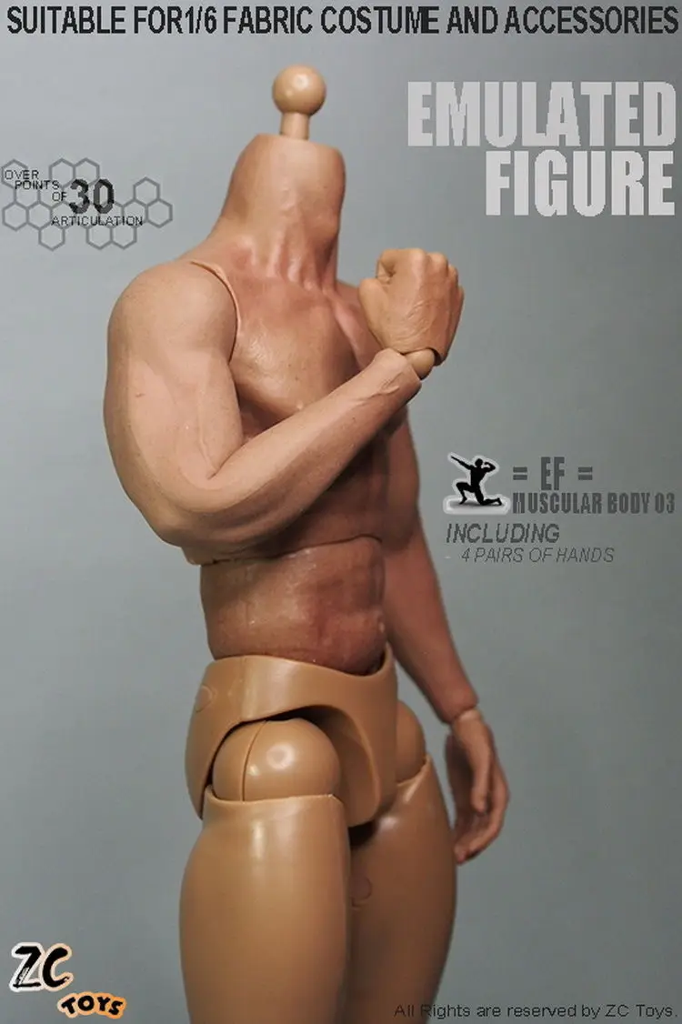 

In Stock 1/6 Scale 3.0 Nude Muscular Body Male Action Figure Similar to HT Thor Body With Seamless Arms Collectible DIY Toy