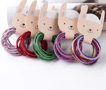 

DHL 1000Set 10Pcs/Set 3.5cm Child Rubber Bands Hair Accessories Candy Colors Hair Elastics