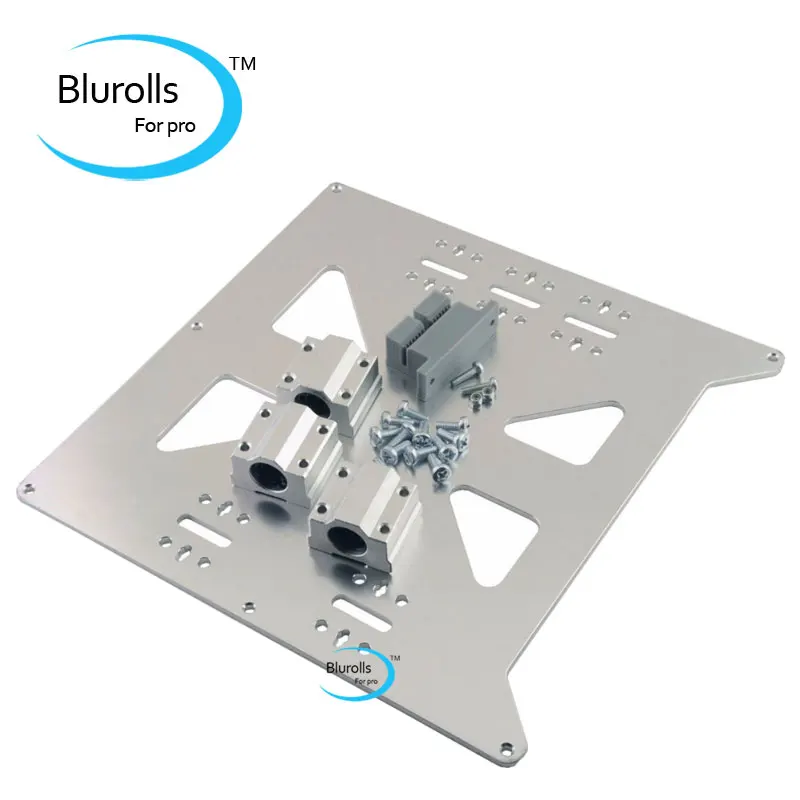 

RepRap Prusa i3 3D Printer Aluminum Y Carriage V2 Plate Kit with SC8UU Bearings and Y printed belt holder