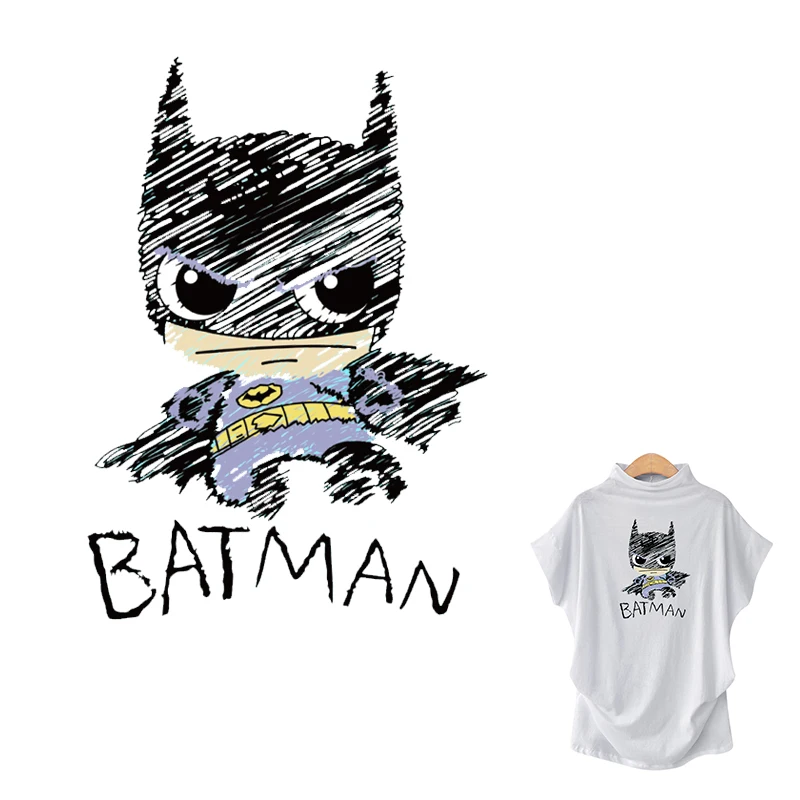 DIY Бэтмен теплопередающие патчи для одежды DIY ремесленные наклейки моющиеся гладильные Патчи печать Hosehold Утюги Super Heros