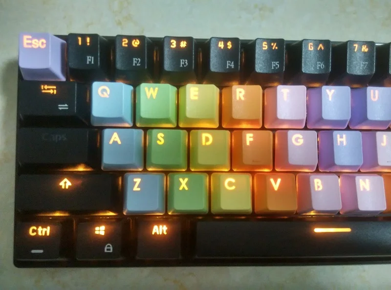 37 клавиш PBT keycap топ печать с подсветкой keycap OEM для механической клавиатуры Вишневый переключатель клавиатуры