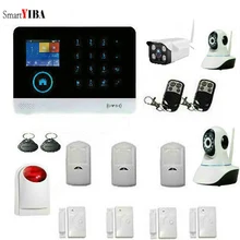 SmartYIBA Wireless Wifi GSM SMS Auto Dial House Alarm Wireless Outdoor Indoor IP Camera Siren French