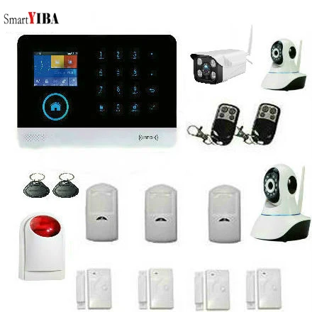 SmartYIBA Wireless Wifi GSM SMS Auto Dial House font b Alarm b font Wireless Outdoor Indoor
