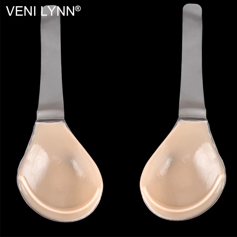 

VENI LYNN New Arrival Thin Plus Size Silicone Large Cup Uplifting Bra Bare Breast Lifts Big Boob Bh Underwear for Women E F G H