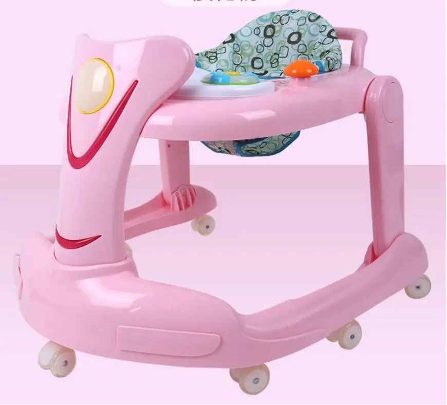 

2019 new baby walker 6-18 months multi-function anti-rollover music walker male and female baby can sit folding walker toy car