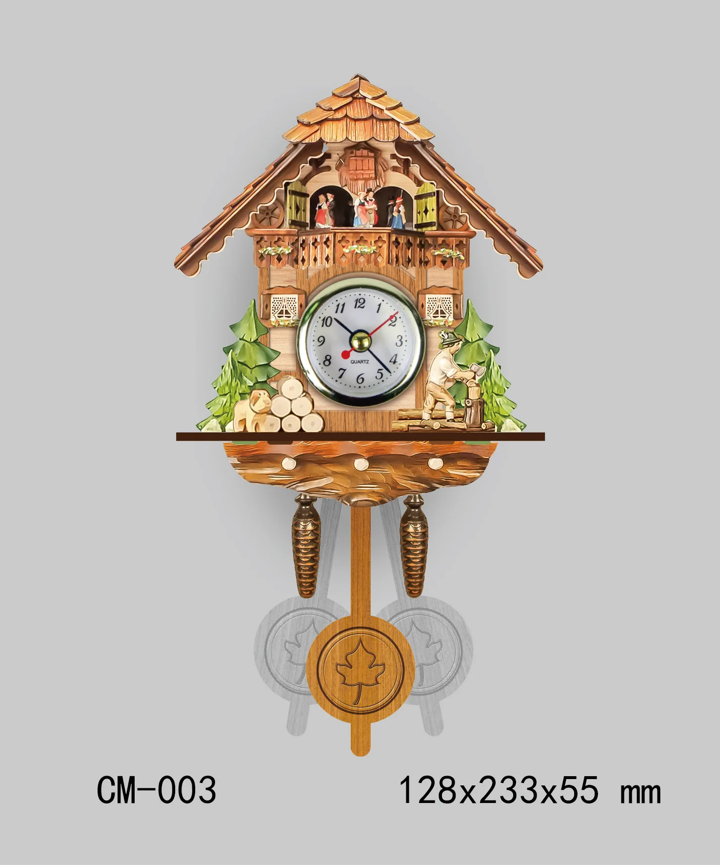 Cuckoo Wall Clock Originality Wood Quality European Style A Living Room Complex Ancient Wall Clock Diy Clock - Цвет: 003