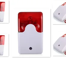 5 шт/лот 12 В Мини домашняя проводная сирена с красным светом вспышка звук домашний маячок охранной сигнализации системы 110дб горячая распродажа