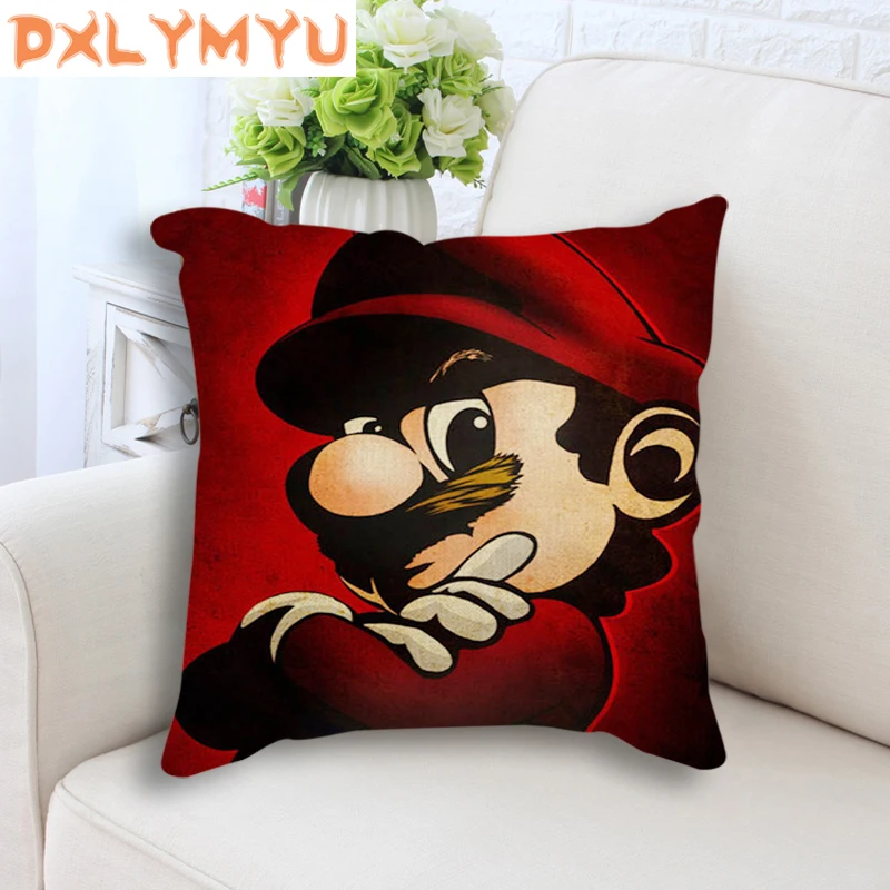 

Decorative Cushion Bowser megaman Kong Link Pikachu Printed Sofa Cushion Throw Pillow for Sofa Car Home Decor