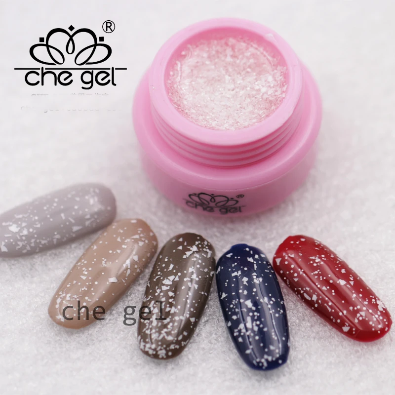 3g CHE Gel Nail Art снежинки гель для лака для ногтей, украшения для кончиков ногтей дизайн прозрачный био-Гели Soak off светодиодный/УФ-гель