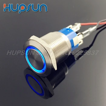 

3pc waterproof metal 5PIN 1NC 1NO 12v 5a 19mm metal electric momentary push button switch reset car power engine start switch