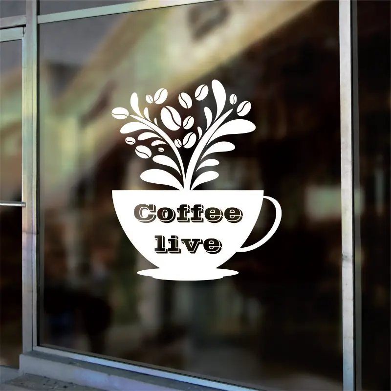 Dctal cafa decal The coffee shop stickers, the wall decorations  cafe decor mural etiqueta engomada cafa  stickers L771