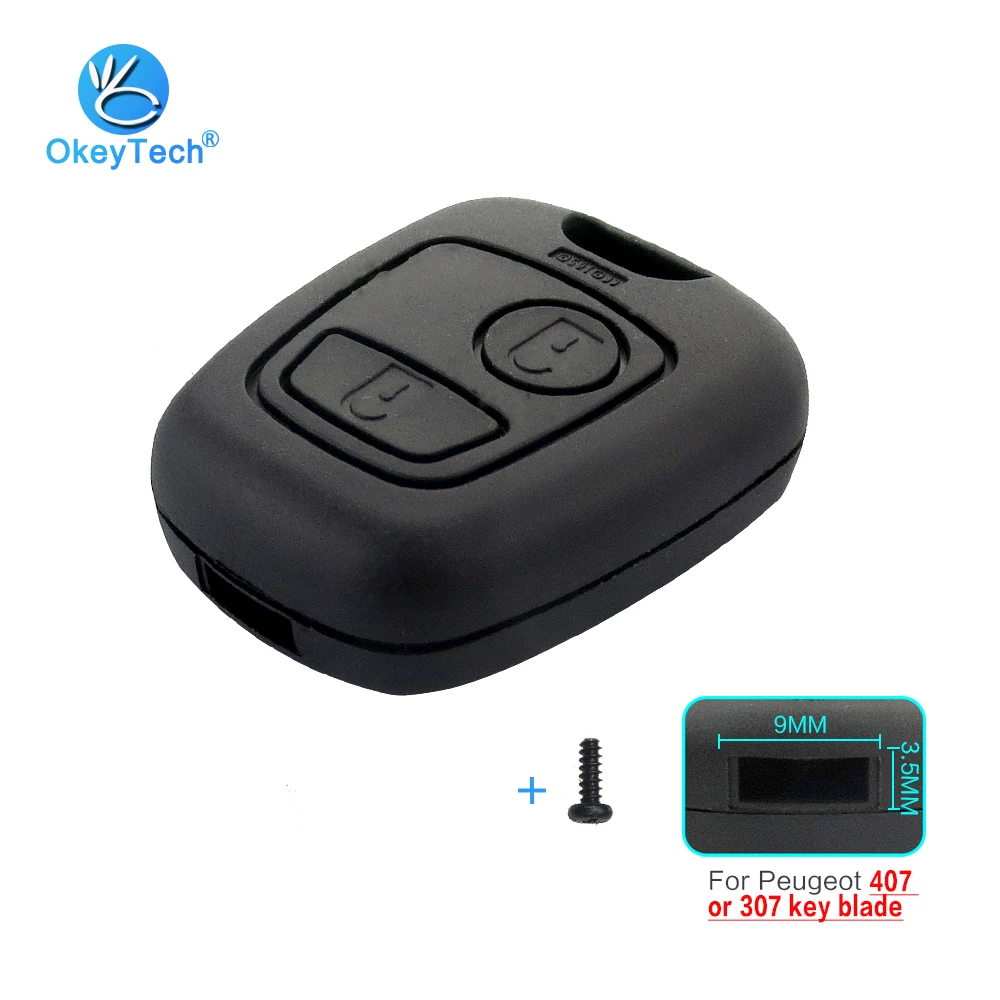 Чехол OkeyTech Fob для Peugeot 307 107 207 407 пульт дистанционного управления Citroen 2 кнопки без