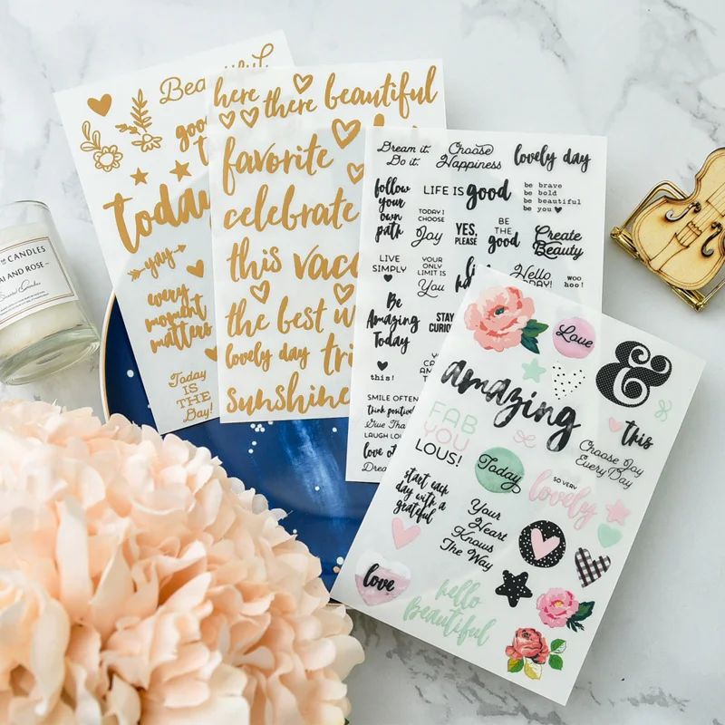 

Life is good Rub on Stickers set for Scrapbooking/ Happy Planner/ Card Making/Journaling Project