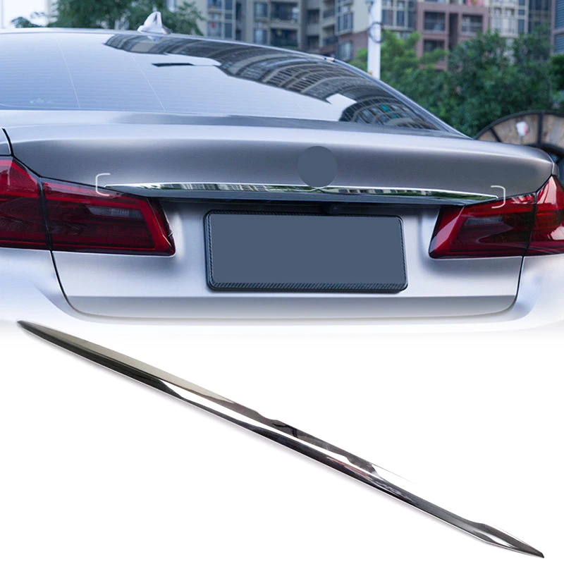 

For BMW 5 SERIES G30 2017 2018 Stainless Steel Rear Tail Trunk Lid Decoration Cover Trim 1pcs Car Styling Accessories!