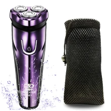 Dry and wet dual-use rechargable shaver for men electric rator with ergonomic handle design