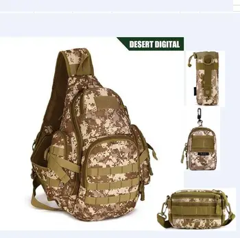 

4PCS/SET Molle Backpack Men Nylon Sports Bag Outdoor Hiking hunting Shoulder Sling Bag Waterproof Men Military Tactical Backpack