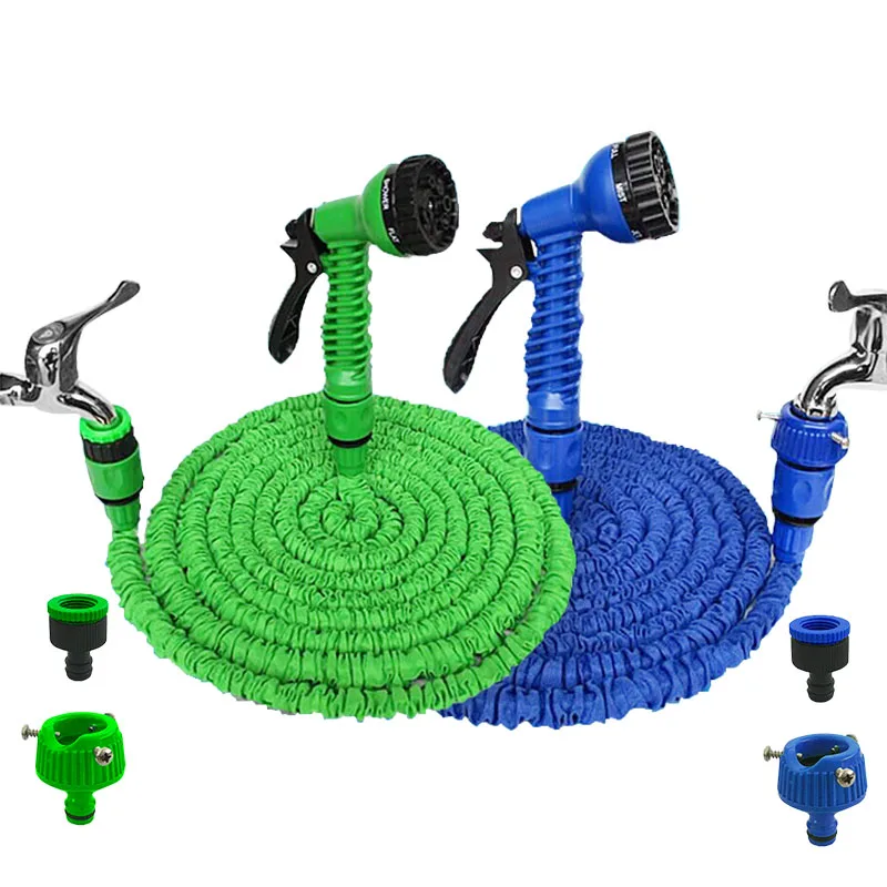 

Garden Hose Flexible Three-Time Expandable Outdoor Water Hose Reel Lightweight Water Spray Nozzles Gun Long Water Hos