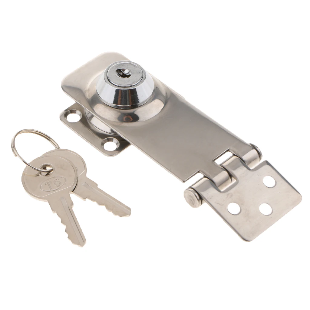Marine Boat Stainless Steel Locking Hasp Safety Lock Hatch Cabinet Door High polished surface