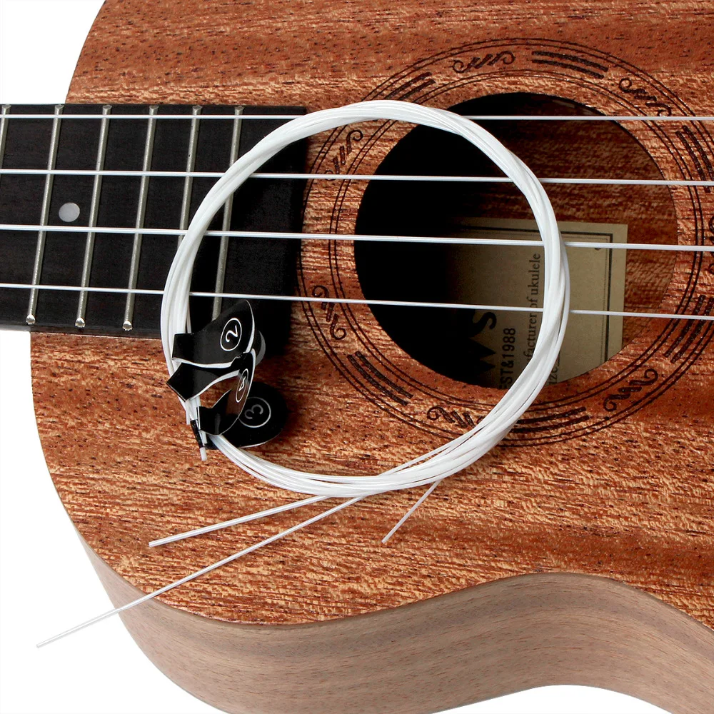 Ukulele Strings White Nylon Hawaii 4 Strings Guitar Ukelele 1st-4th Strings Musical Instrument Parts & Accessories