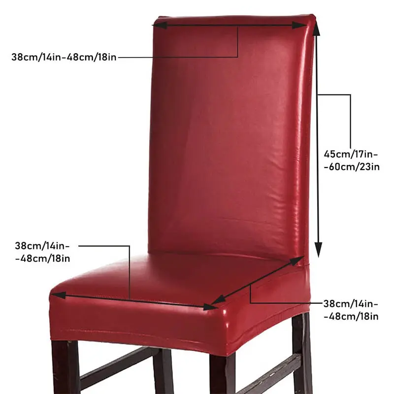 Urijk 2 шт./компл. Водонепроницаемый стул для столовой из полиуретановой кожи, кожаный чехол для кресла Спандекс эластичного пояса для Отель Ресторан украшения дома