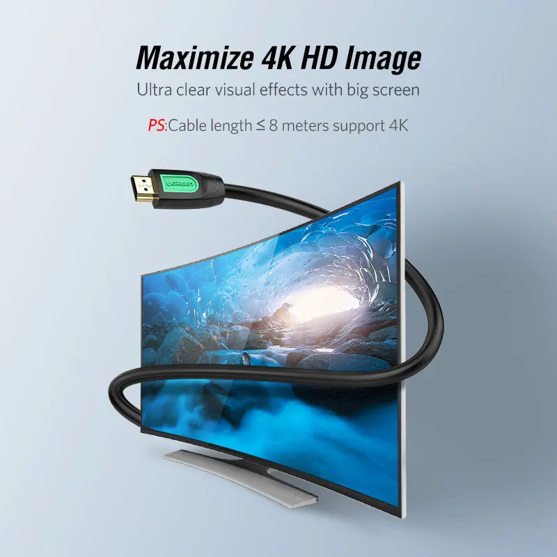 Ugreen HDMI كابل 3D 4 K 1080 P HDMI إلى HDMI 5 m 10 m 3 m 2 m 1 m 3D 4 K HDMI 2.0 ل العارض تلفاز LCD PS3 كمبيوتر محمول كابل