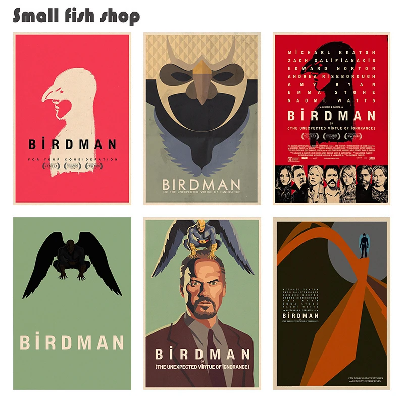 Birdman украшение для дома крафт фильм постер Рисование ядро наклейки на стену 42*30