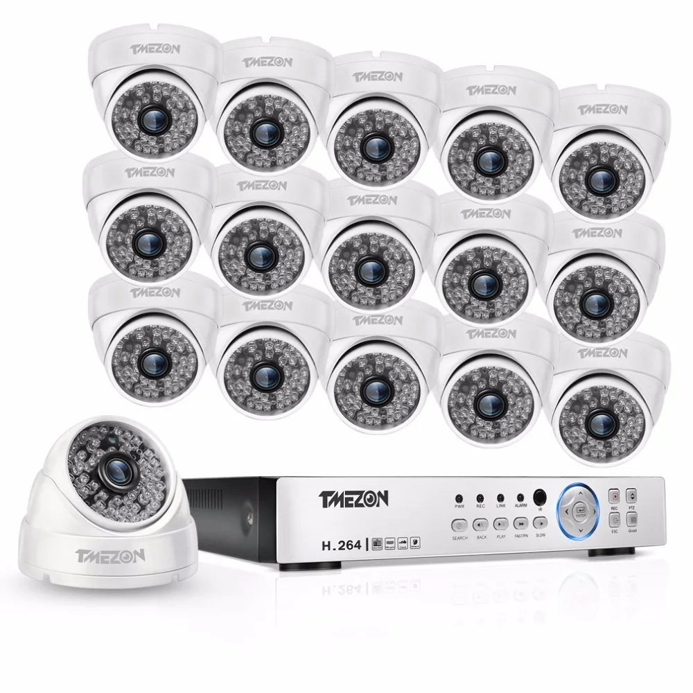 Tmezon AHD 16CH DVR 16pcs 1080P Camera Security Surveillance CCTV System Auto IR Cut font b