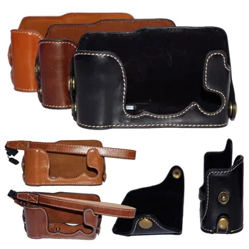 

PU Leather Half Body Case for Fujifilm XA3 XA10 X-A3 XA-10 Camera Bag Cover with Battery Opening