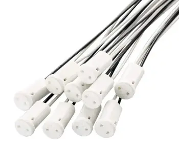 

10pcs/lot G4 Lamp Socket, 15cm 30cm White / Black G4 Lamp Holder For LED Crystal Heads Light Bulb Halogen Light Bulb