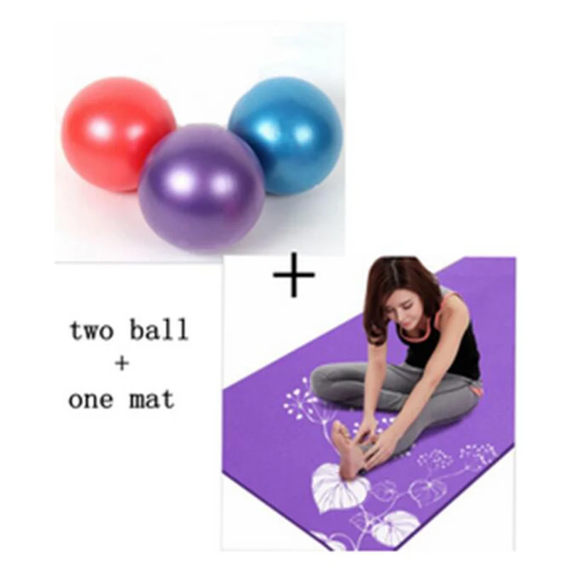 

Yoga Mat Pilates Mat Yoga Ball Pilates Ball Combination Non-slip Environmental Tasteless for Beginner Indoor Exercise Fitness