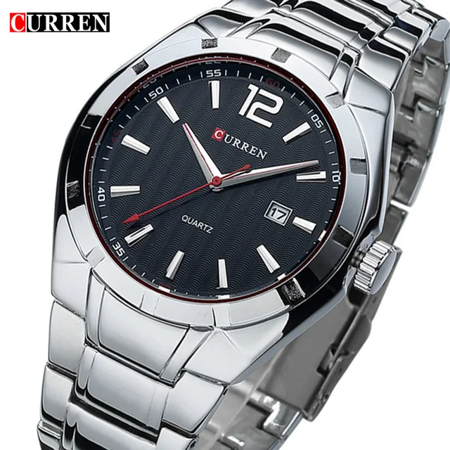 CURREN Men Watch Sport Military Clock Stainless Steel Business Top