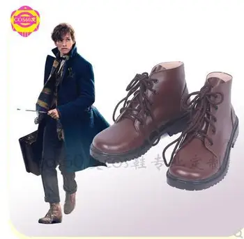 

Fantastic Beasts and Where to Find Them Newt Scamander Cosplay Shoes Boots Men's Halloween Party Costume Accessory