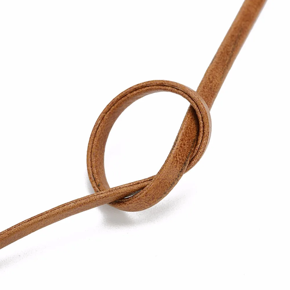 LOULEUR 5mm 5yards/roll Colorful PU Leather Cord DIY Flat Leather for Jewelry Cloth Making Decoration Finding Accessories