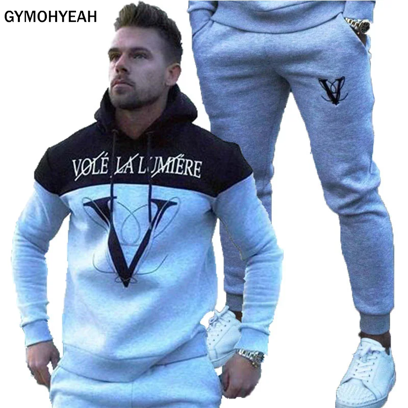 Новый мужской спортивный костюм chandal hombre survete men t homme trainingspak mannen tuta uomo мужской модный спортивный костюм