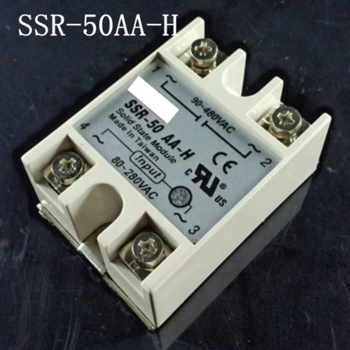 Реле SSR-50AA-H 50A 80-280VAC до 90-480VAC SSR твердотельный модуль 10AA H регулятор сопротивления |