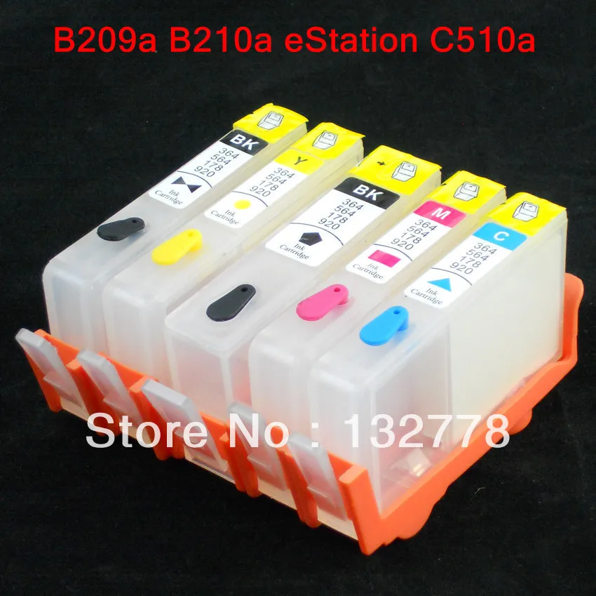 Free Shipping 564BK 564C 564M 564Y 564PBK refillable ink cartridge For Free Shipping 564BK 564C 564M 564Y 564PBK refillable ink cartridge For
