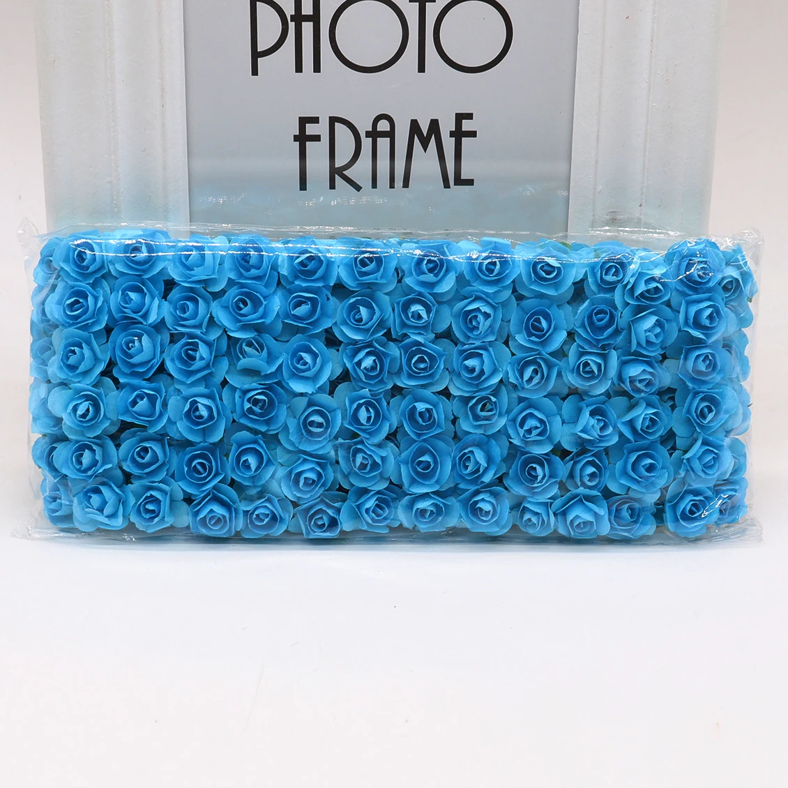 144 шт 1,5 см мини искусственный бумажный букет роз DIY ВЕНОК скрапбук Свадебный орнамент Искусственный цветок розы - Цвет: dark blue