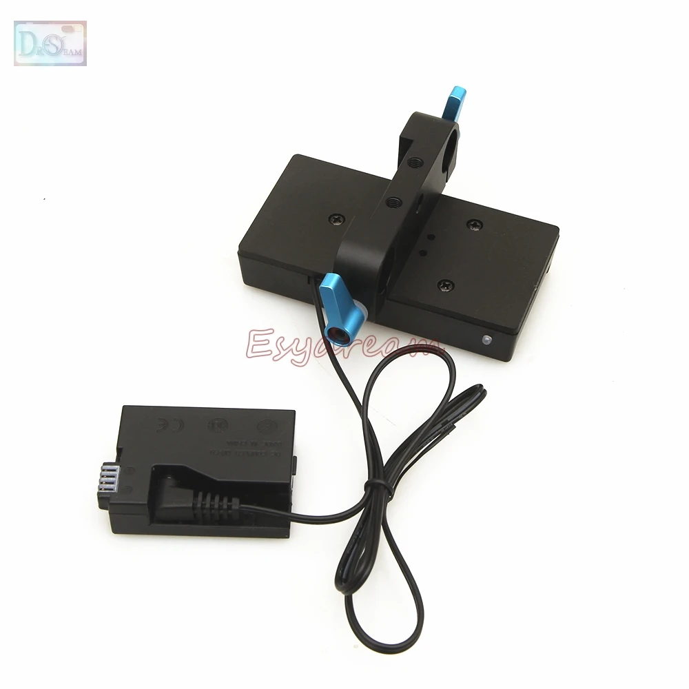 Batteria Fittizia Lp-E8 + Supporto Piastra Alimentazione F970 F960 + Morsetto Asta 15Mm Per Canon 550D 600D 650D 700D Rebel T2I T3I T4I T5I