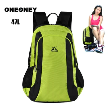 

47L Big Capacity Sports Bag Outdoor Hiking Foldable Seat Backpack Travel Shoulder Mochila Camping Nylon Borse Kamp Malzemeleri