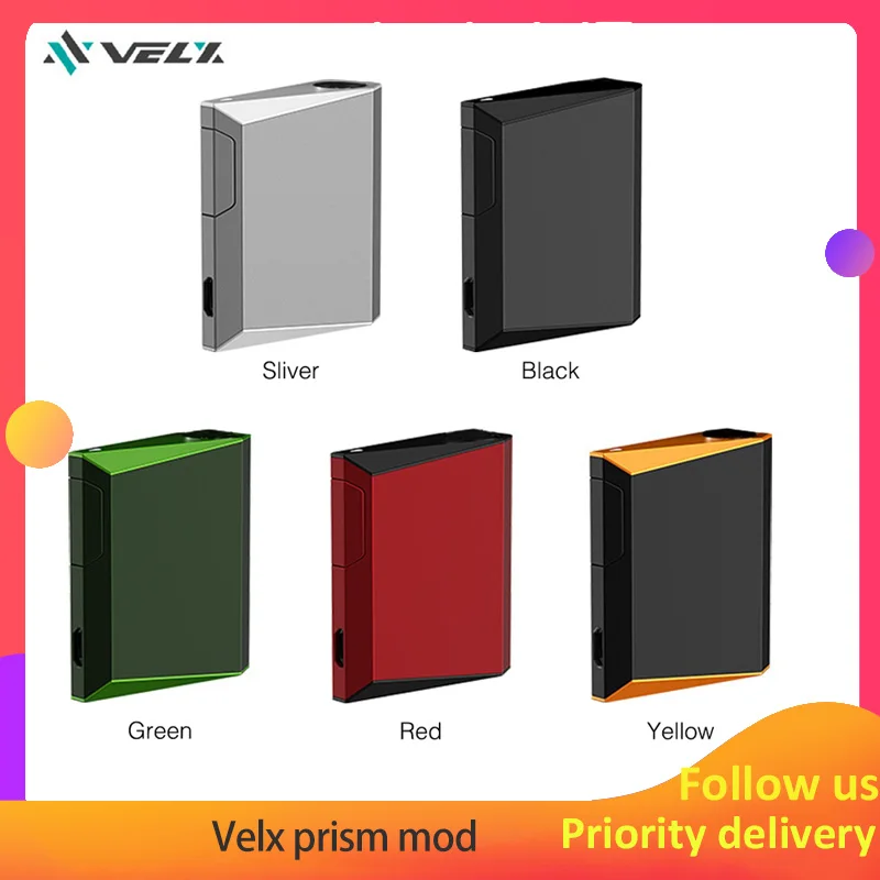

Newest Vape mod VELX Prism Mod 500mAh Battery E-cigarette Vape battery for 0.5ml/1ml atomizer preheat function for CBD oil