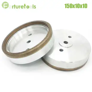 

1pc Full rim 4# diamond wheel for glass edger straight line machine Dia150x10x10 Inner Diameter 12/22/50 grit 240# BL014