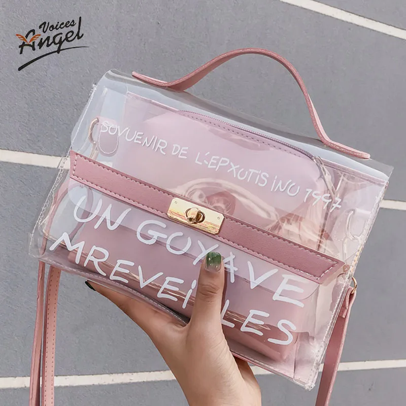 

women handbag transparent jelly bag bolsa feminina messenger borsa donna fashion malas de senhora messger bags shoulder torebka