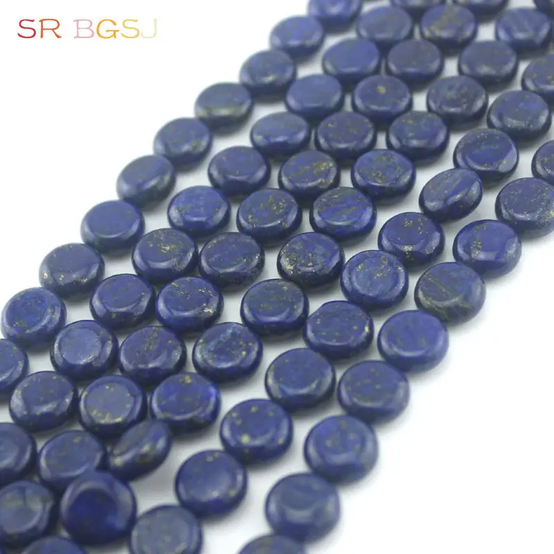

Free Shipping 10mm 12mm 14mm Coin Shape Lapis Lazuli Genuine Gems Stone Jewelry Making Beads Strand 15"