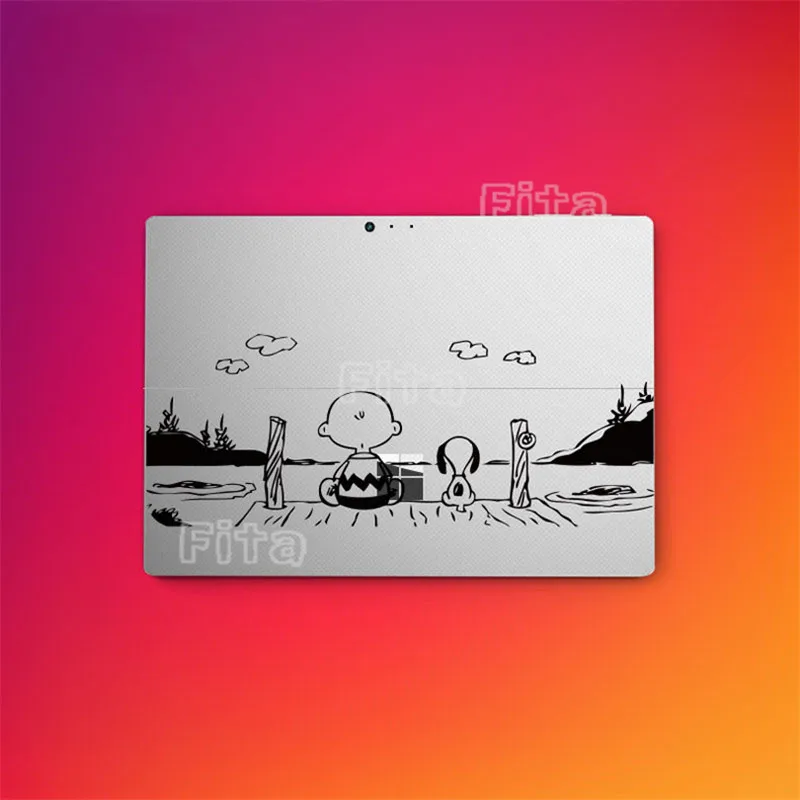 

Cartoon Back Cover Film For Microsoft Surface Pro 4 Protective Skin Silver Sticker