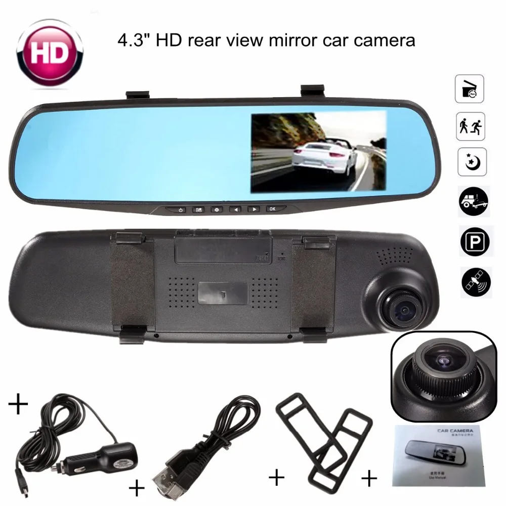 

170Degree Full HD 1080P 4.3 Inch TFT LCD Video Recorder Dash Cam Rearview Mirror Car Camera DVR Digital Video Recorder