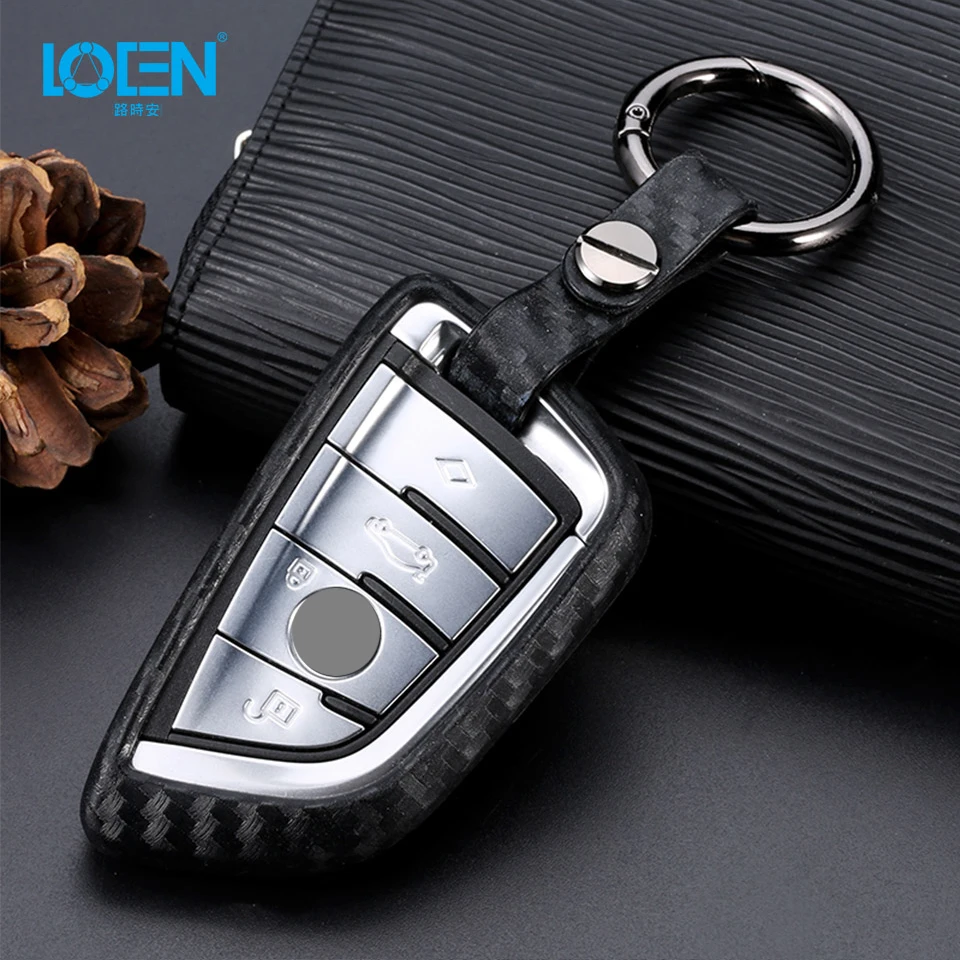

Carbon Fiber Soft Remote Keyless Car Key Case Cover Key Shell Bag For BMW X6 F15 X4 X5 X6 540 740 750 1 2 5 218i X1 F48 X5
