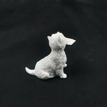 

Cheap resin crtafts Decorative Resin Crafts Simulate West Highland White Terrier Biting Envelop artificial playing puppy