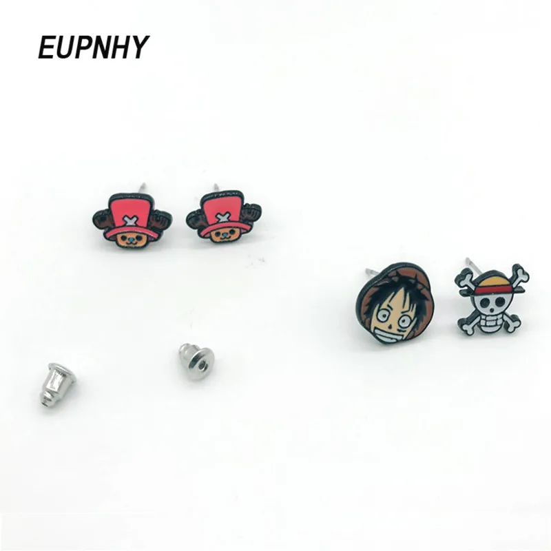 EUPNHY 1 пара, цельный косплей, Необычные сережки-гвоздики с мультяшным Tony Chopper, серьги-шпильки для пирсинга, ювелирные изделия