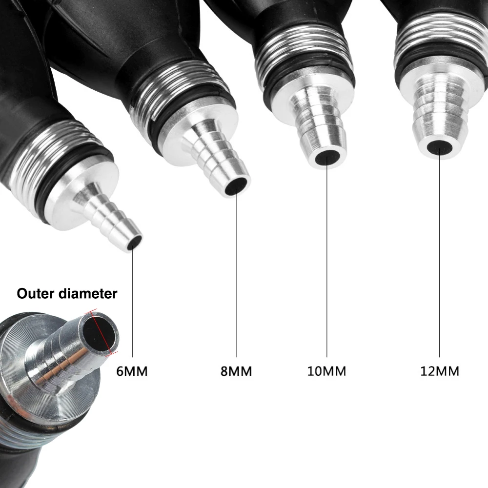 1 шт. топливные насосы Топливопровод насос ручной праймер лампы резиновые алюминиевые насосы дизельное масло передачи бензина для автомобиля лодки 6 мм/8 мм/10 мм/12 мм
