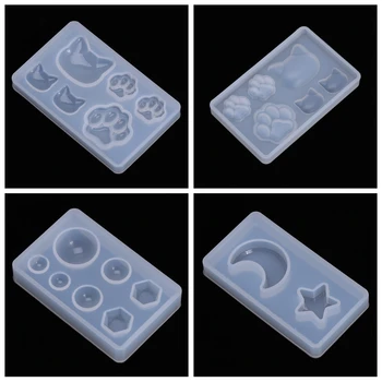 

Silicone Mold DIY Crafts Claw Moon Geometry Mirror For Jewelry Making Decorative